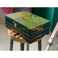 Green Quran Sharif Rehal Box