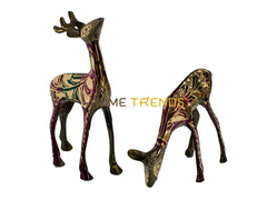 Handcrafted Brass 5 Deer Sculptures & Monuments