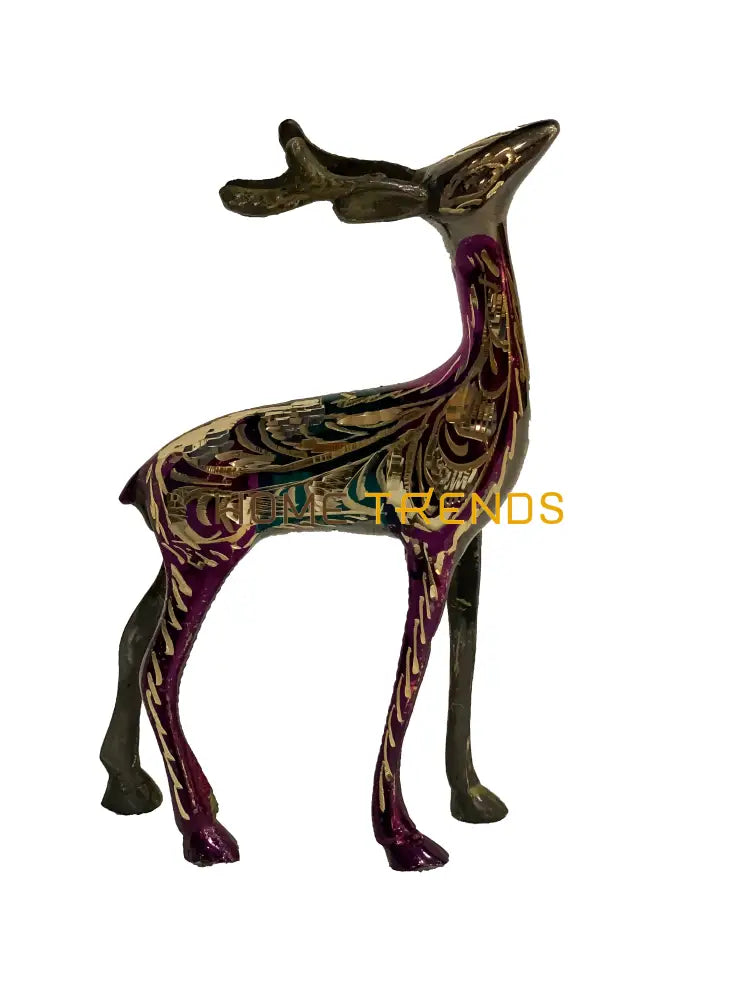 Handcrafted Brass 5 Deer Sculptures & Monuments