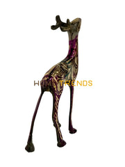 Handcrafted Brass 5 Gazing Deer Set Of 2 Sculptures & Monuments