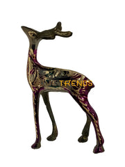 Handcrafted Brass 5 Gazing Deer Set Of 2 Sculptures & Monuments