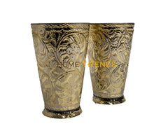 Handcrafted Brass 5.5 Glass Miscellaneous Decor