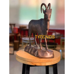 Handcrafted Brass Brown Markhor Sculptures & Monuments