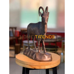 Handcrafted Brass Brown Markhor Sculptures & Monuments