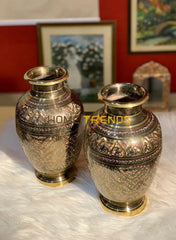 Handcrafted Brass Decorative 14 Vase Vases