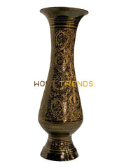 Handcrafted Brass Etched 9 Vase Vases