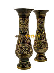 Handcrafted Brass Gold 9 Vase Vases