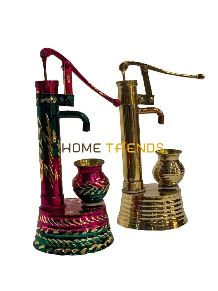 Handcrafted Brass Golden Hand Pump Miscellaneous Decor