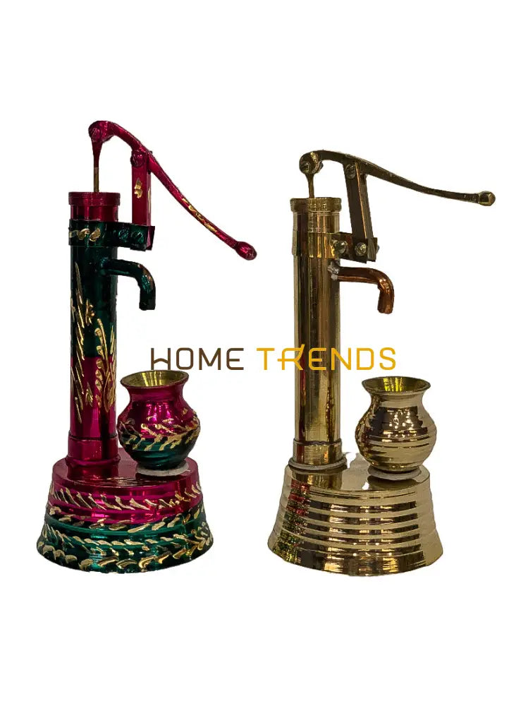 Handcrafted Brass Golden Hand Pump Miscellaneous Decor