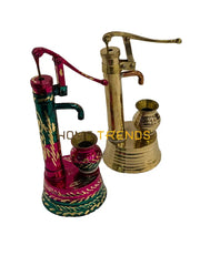 Handcrafted Brass Golden Hand Pump Miscellaneous Decor