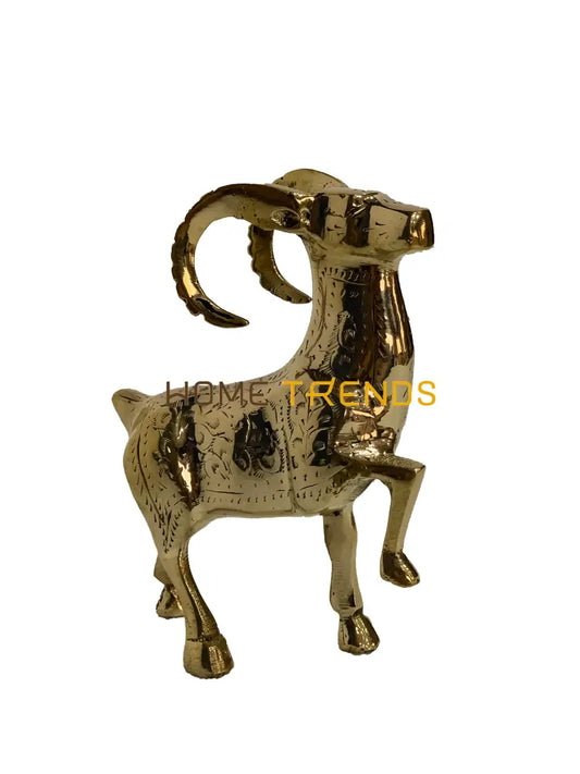 Handcrafted Brass Markhor (Ibex) Sculptures & Monuments