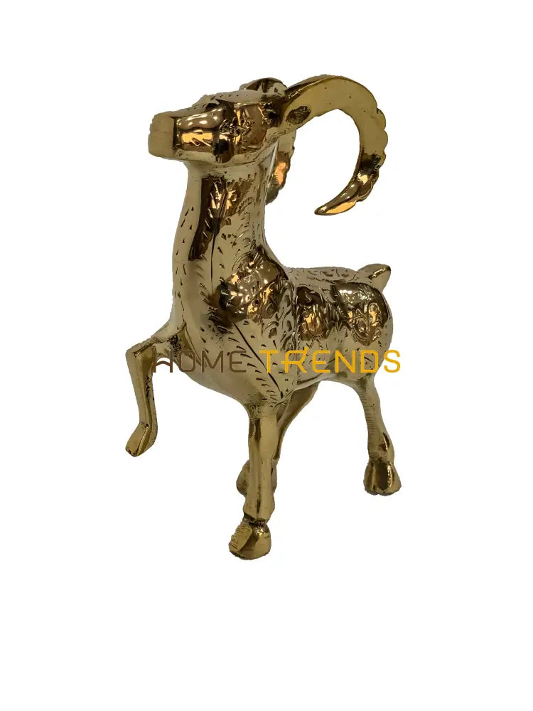 Handcrafted Brass Markhor (Ibex) Sculptures & Monuments