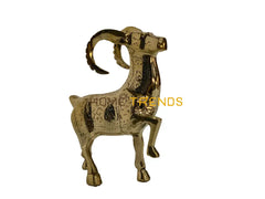 Handcrafted Brass Markhor (Ibex) Sculptures & Monuments