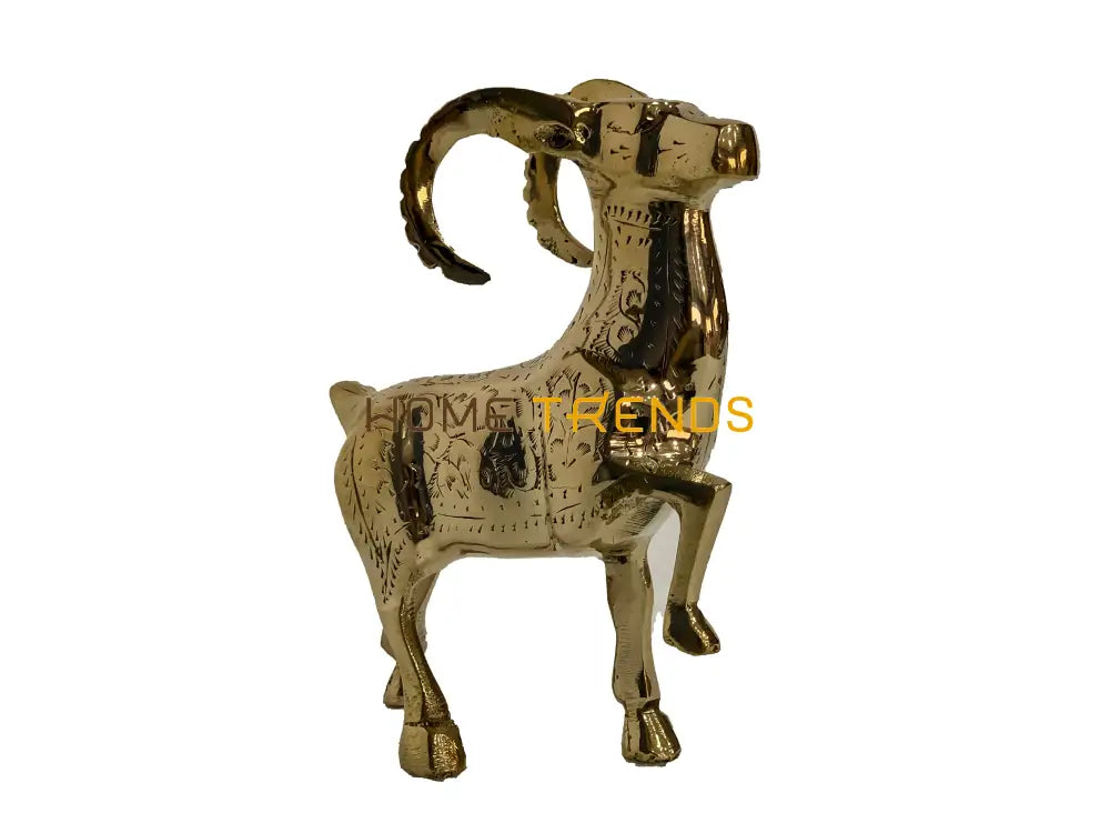 Handcrafted Brass Markhor (Ibex) Sculptures & Monuments