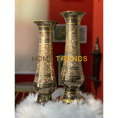 Handcrafted Brass Multicolor 15 Vase Vases