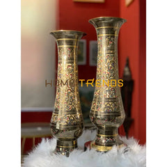 Handcrafted Brass Multicolor 15 Vase Vases