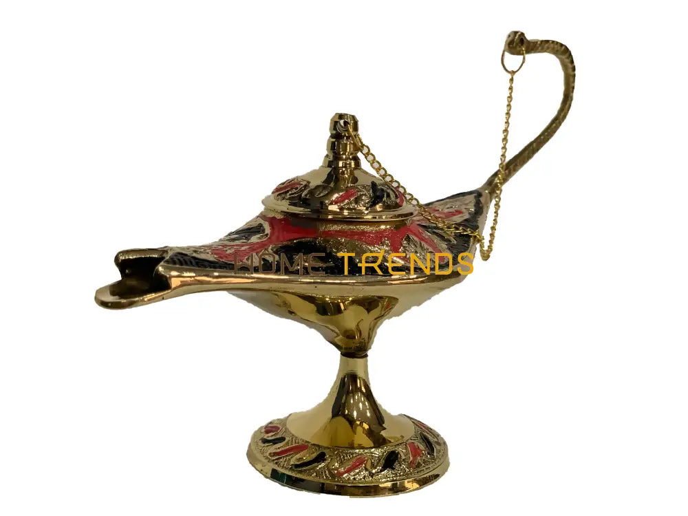 Handcrafted Brass Multicolor Alla Din Lamp Miscellaneous Decor