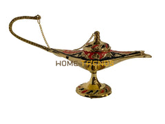 Handcrafted Brass Multicolor Alla Din Lamp Miscellaneous Decor