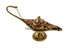 Handcrafted Brass Multicolor Alla Din Lamp Miscellaneous Decor