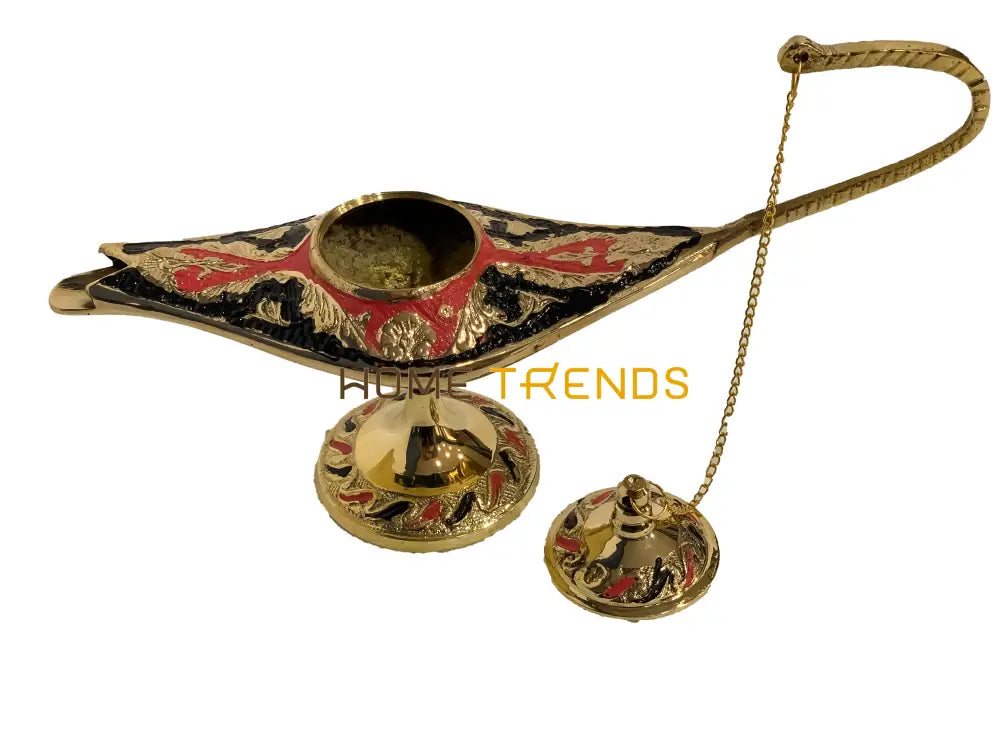 Handcrafted Brass Multicolor Alla Din Lamp Miscellaneous Decor