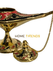 Handcrafted Brass Multicolor Alla Din Lamp Miscellaneous Decor