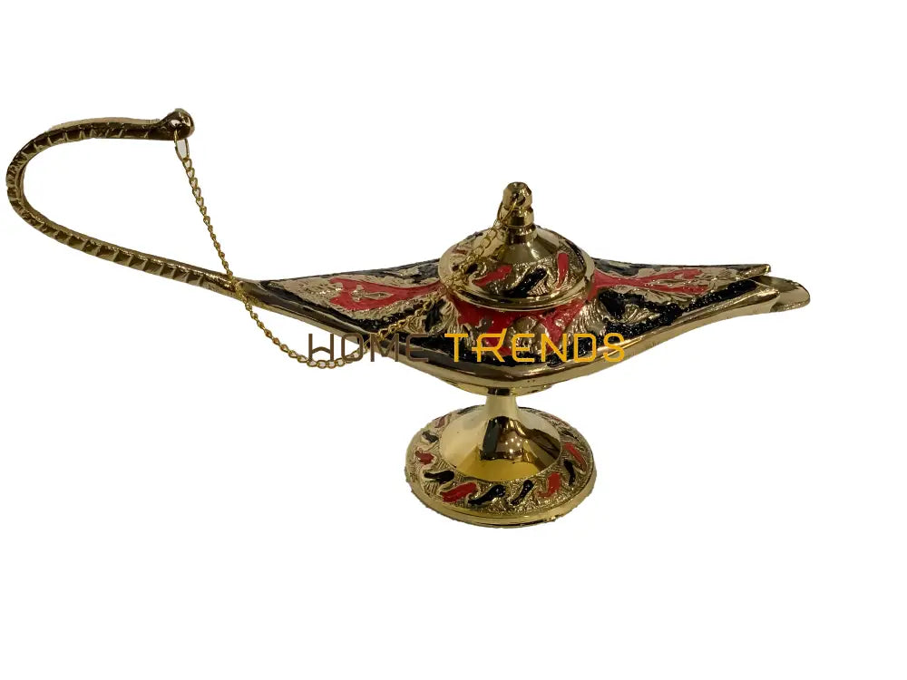 Handcrafted Brass Multicolor Alla Din Lamp Miscellaneous Decor