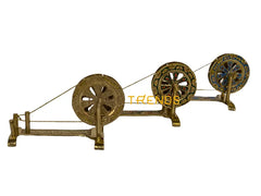 Handcrafted Brass Multicolor Charkha Miscellaneous Decor