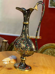 Handcrafted Brass Multicolor Decorative 8 Jug Vases