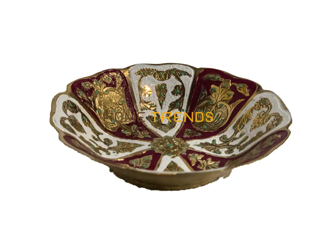 Handcrafted Brass Multicolor Edge 5 Bowl Bowls