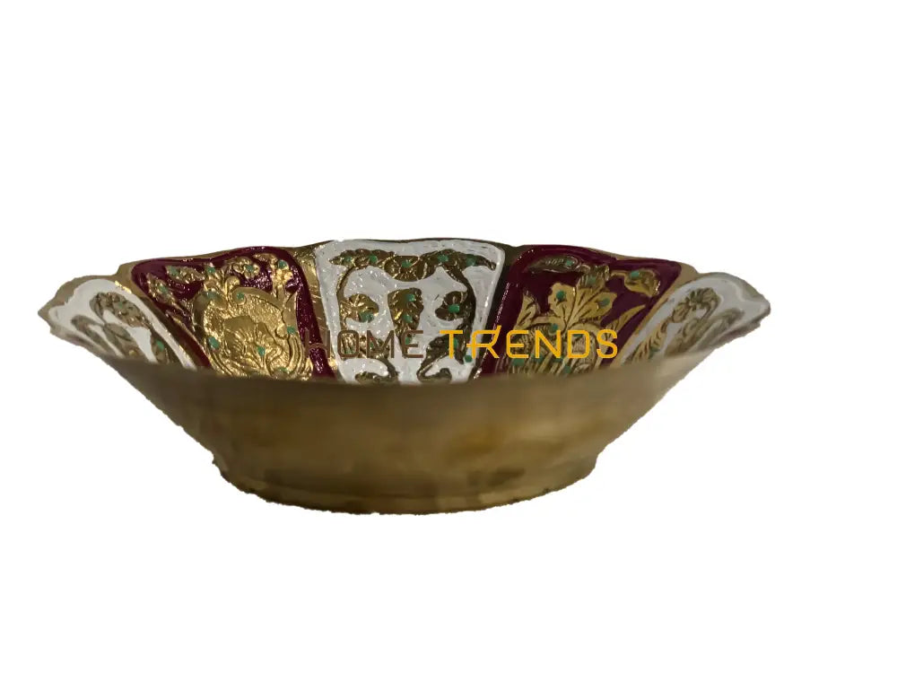 Handcrafted Brass Multicolor Edge 5 Bowl Bowls