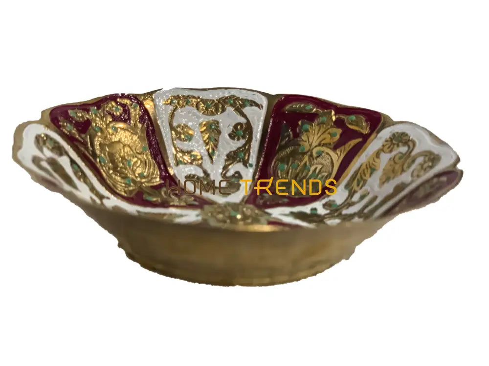 Handcrafted Brass Multicolor Edge 5 Bowl Bowls