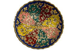 Handcrafted Brass Multicolor Gold Edge 5 Bowl Bowls
