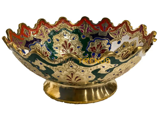 Handcrafted Brass Multicolor Gold Edge 7 Bowl Bowls