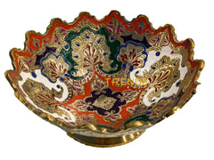 Handcrafted Brass Multicolor Gold Edge 7 Bowl Bowls