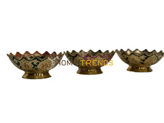 Handcrafted Brass Multicolor Gold Edge 7 Bowl Bowls