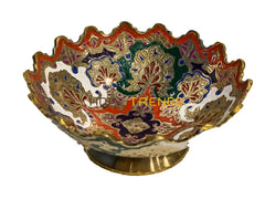 Handcrafted Brass Multicolor Gold Edge 7 Bowl Bowls
