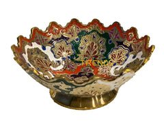 Handcrafted Brass Multicolor Gold Edge 7 Bowl Bowls
