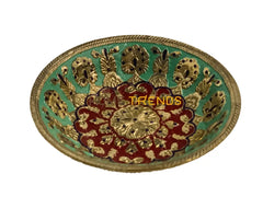 Handcrafted Brass Multicolor Round 4 Bowl Bowls