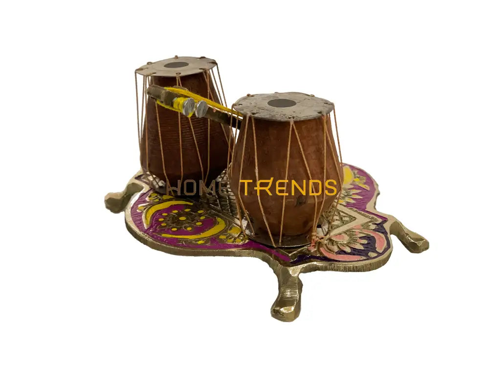 Handcrafted Brass Multicolor Tabla And Sitar Miscellaneous Decor