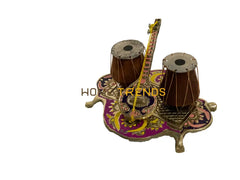 Handcrafted Brass Multicolor Tabla And Sitar Miscellaneous Decor