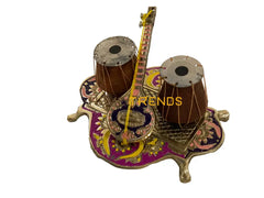 Handcrafted Brass Multicolor Tabla And Sitar Miscellaneous Decor