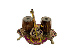 Handcrafted Brass Multicolor Tabla And Sitar Miscellaneous Decor