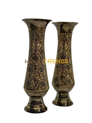 Handcrafted Brass Purple 9 Vase Vases