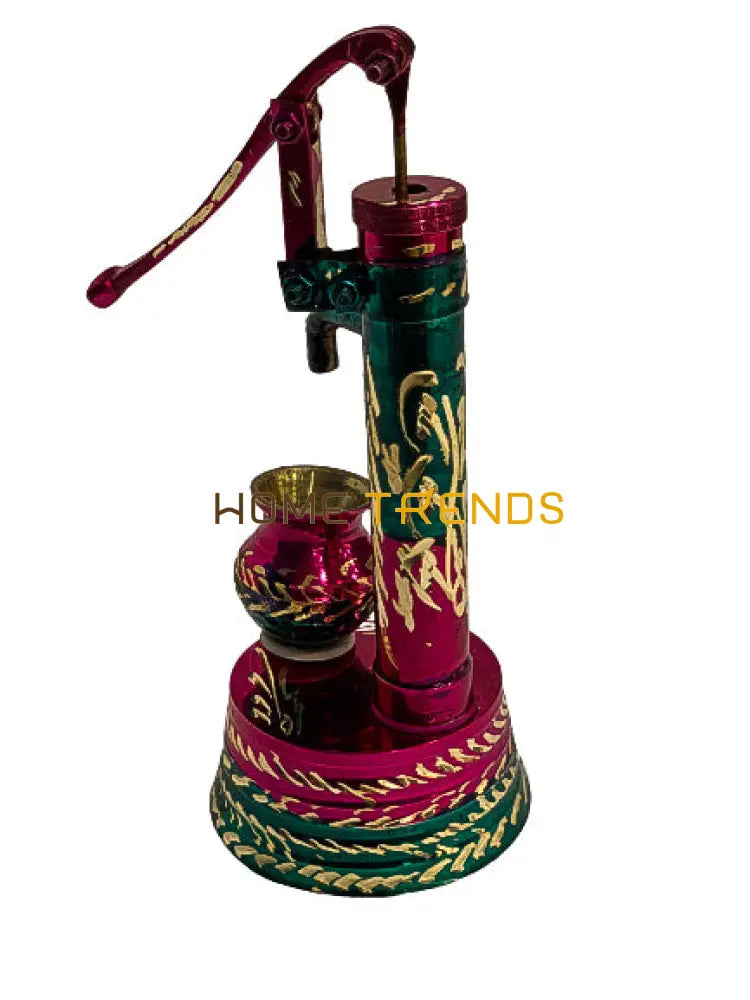 Handcrafted Brass Purple Hand Pump Miscellaneous Decor