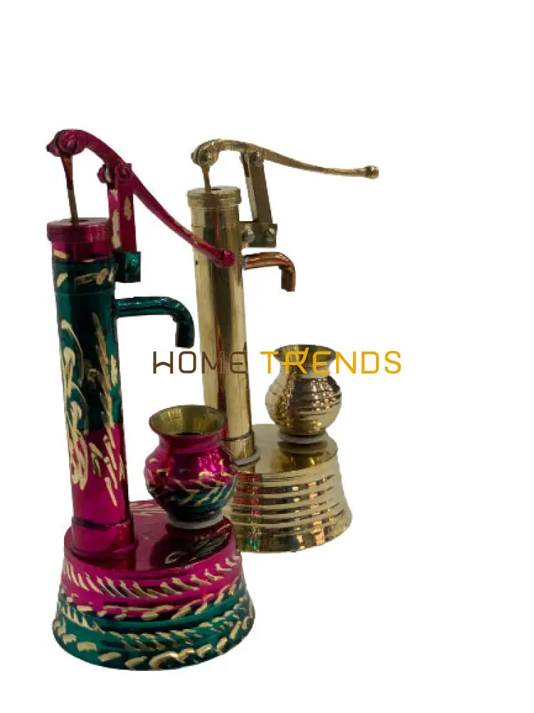 Handcrafted Brass Purple Hand Pump Miscellaneous Decor
