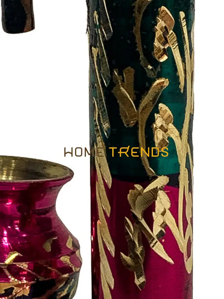 Handcrafted Brass Purple Hand Pump Miscellaneous Decor