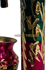 Handcrafted Brass Purple Hand Pump Miscellaneous Decor