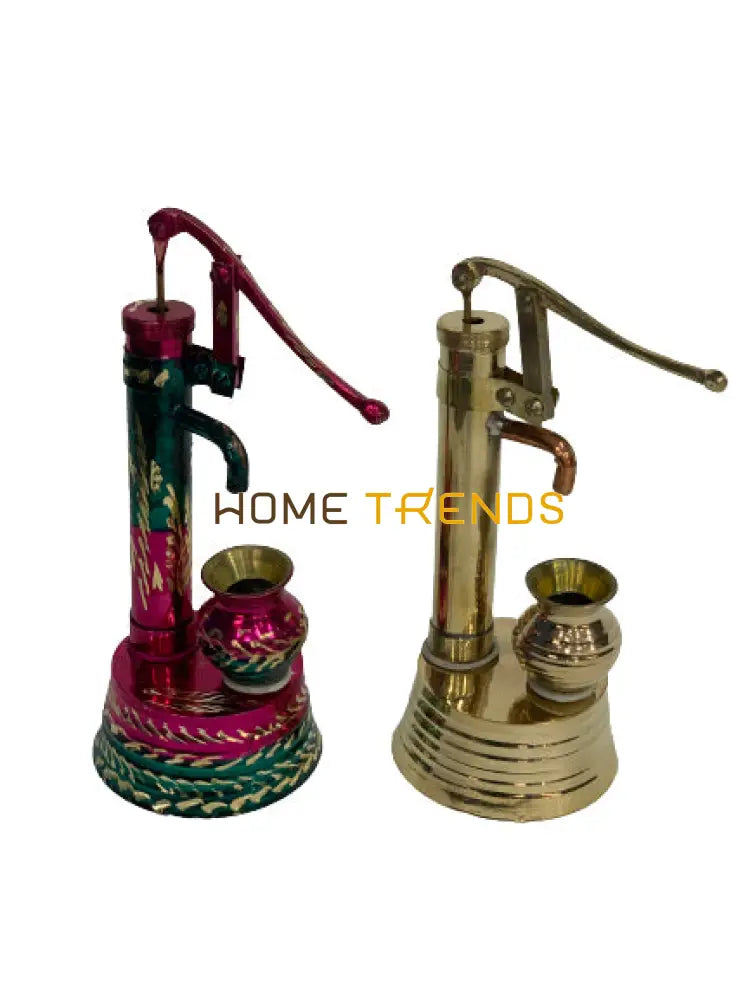 Handcrafted Brass Purple Hand Pump Miscellaneous Decor