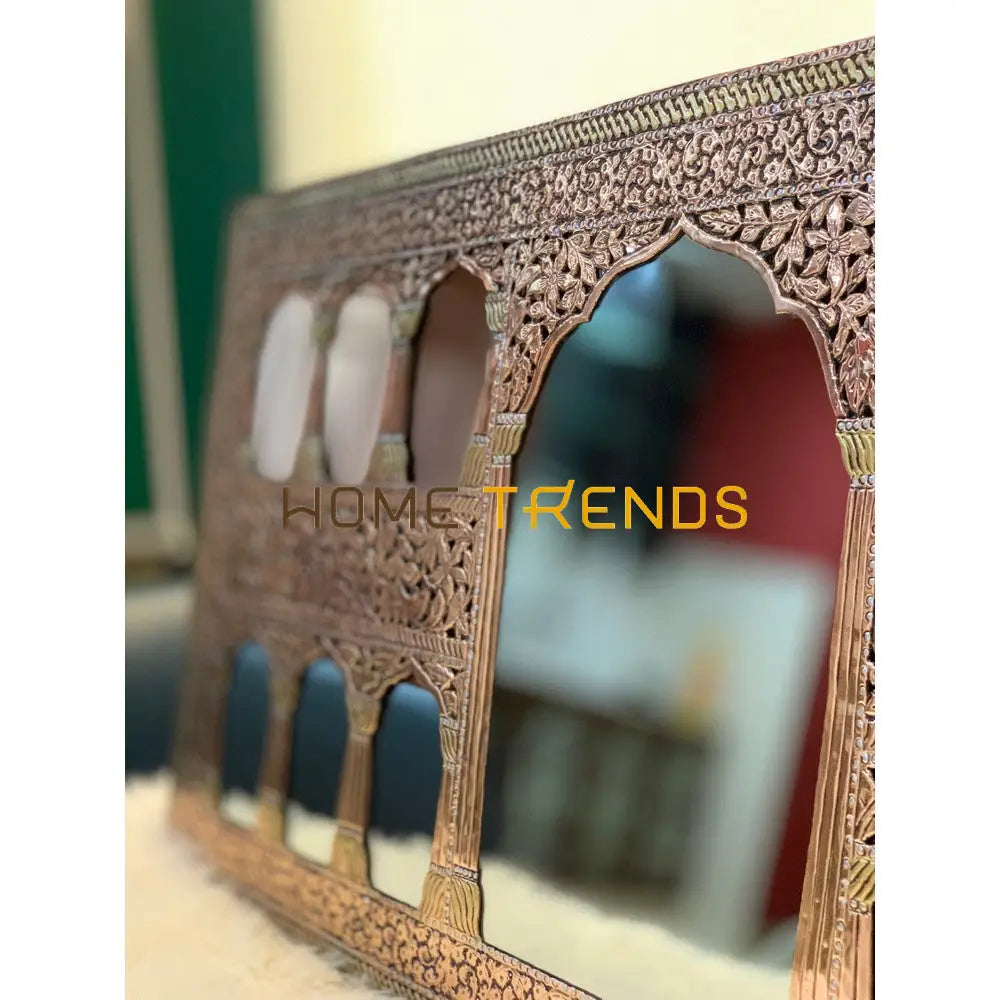 Handcrafted Extra Large Brass Baradari Wall Mirrors