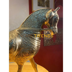 Handcrafted Gold Large Horse Sculptures & Monuments